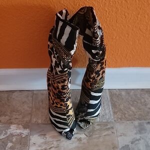 NWOT Stylish Animal Print Women's Boots, Size 10